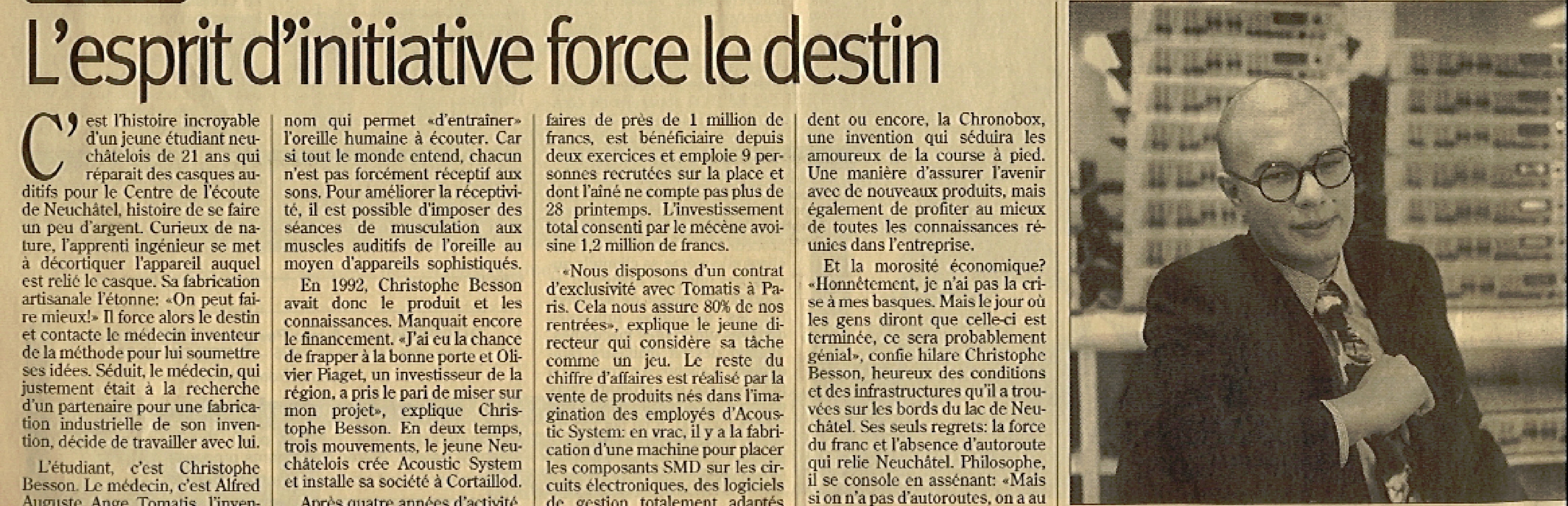 Christophe Besson, journal de Genève